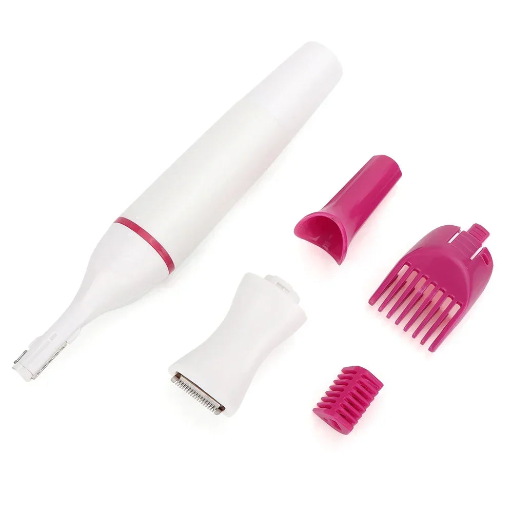 Kadınlar için 5'i 1 arada Vücut Tüy Alma Epilatör Düzeltici Taşınabilir Ağrısız Jilet Tıraş Makinesi Bikini Bacak Koltuk Altı Tüy Bakımı Aracı